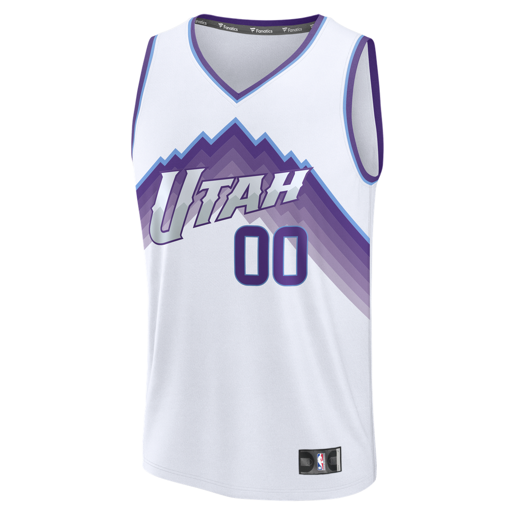 Utah Jazz Fanatics Youth Fast Break Replica Custom Jersey - Association Edition