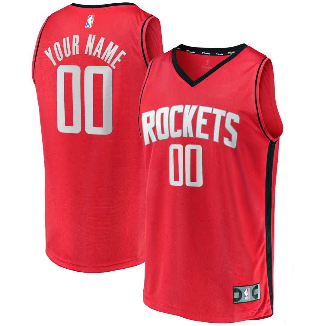 Houston Rockets Fanatics Fast Break Custom Replica Jersey - Icon Edition – Red