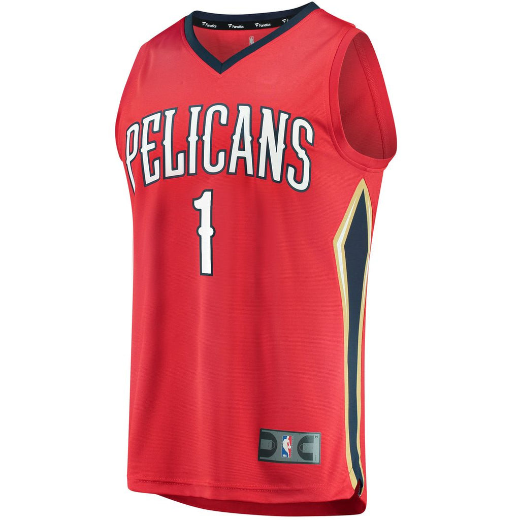 Zion Williamson New Orleans Pelicans Fanatics Replica Fast Break Jersey White - Association Edition