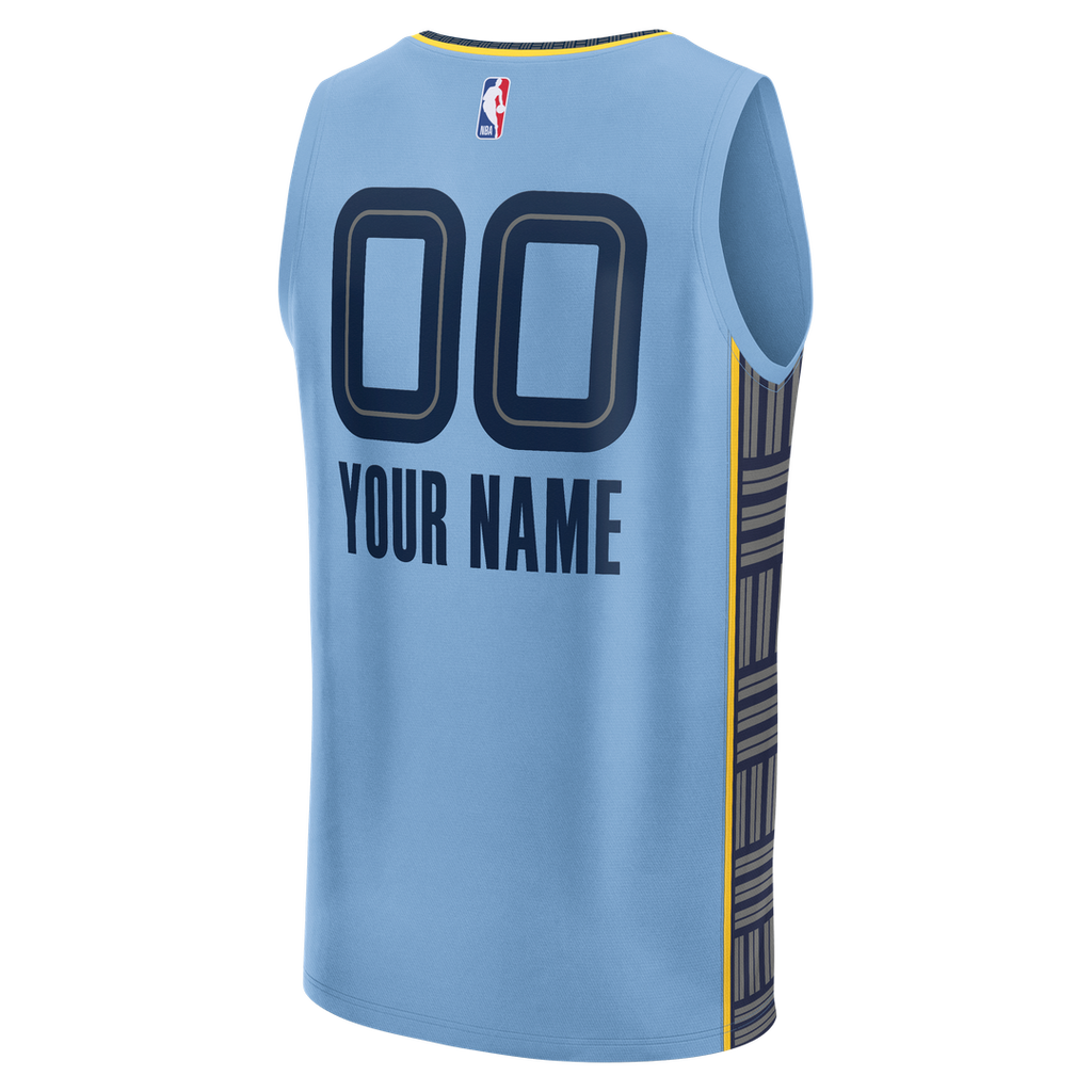 Memphis Grizzlies Fanatics Youth Fast Break Custom Jersey - Icon Edition - Navy