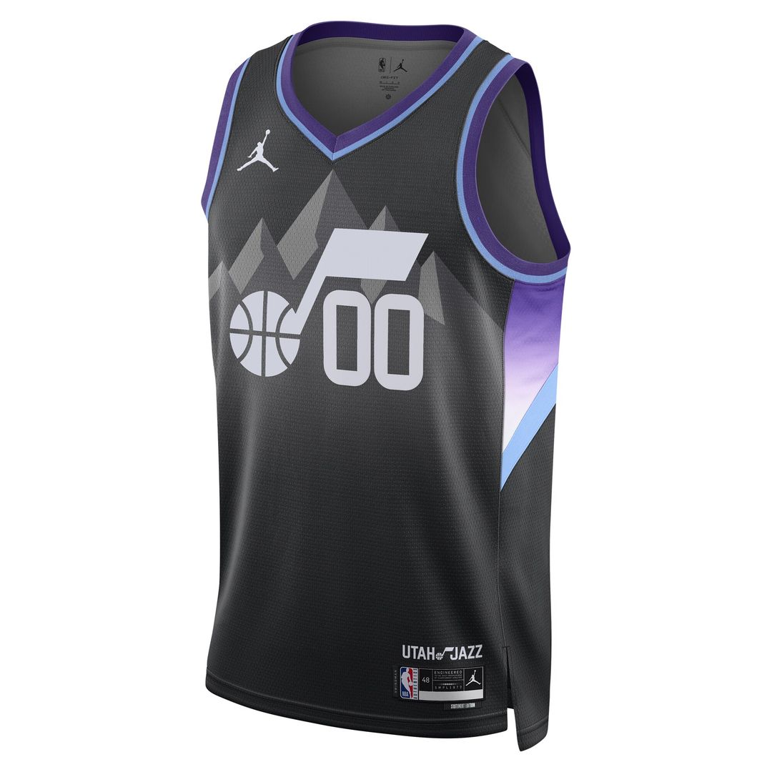 Utah Jazz Jordan Brand Unisex 2024/25 Custom Swingman Jersey - Statement Edition - Black