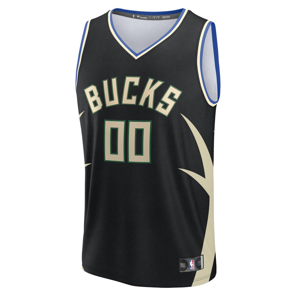 Milwaukee Bucks Fanatics Youth Fast Break Custom Replica Jersey - White  - Association Edition