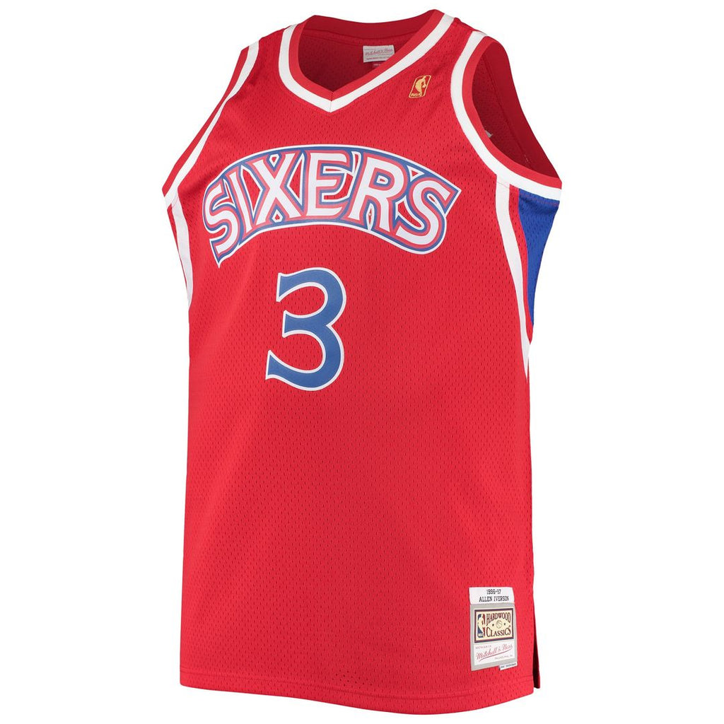 Allen Iverson Philadelphia 76ers Mitchell & Ness 1996/97 Big & Tall Hardwood Classics Swingman Jersey - Royal