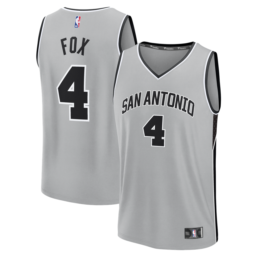 De'Aaron Fox San Antonio Spurs Fanatics Fast Break Jersey - Statement Edition - Silver