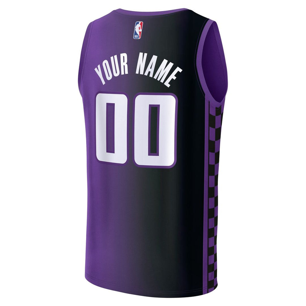 Sacramento Kings Fanatics Youth Fast Break Custom Replica Jersey - Purple  - Statement Edition