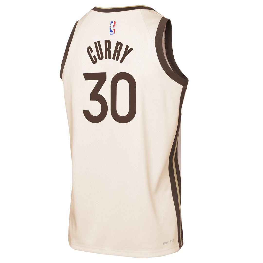 Stephen Curry Golden State Warriors Nike Youth 2025/26 City Edition Swingman Jersey - Tan